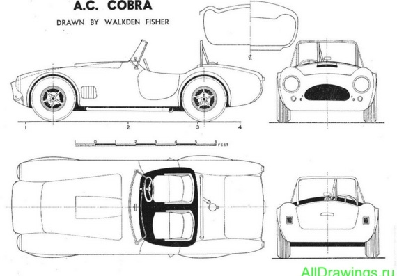 AC Cobra Roadster (АC Кобра Родстер) - чертежи (рисунки) автомобиля